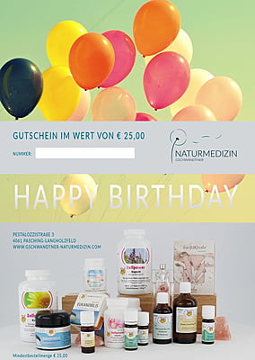 Gutschein - Gschwandtner Naturmedizin Geburtstag